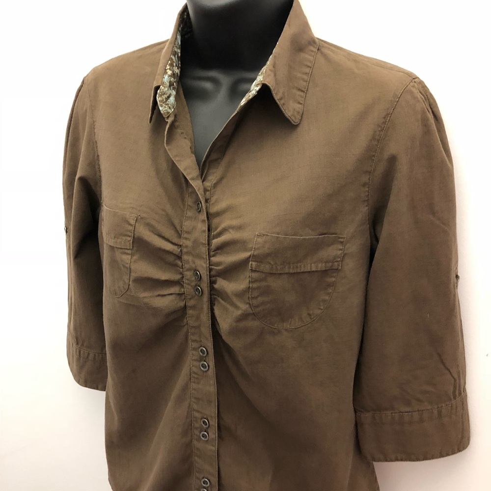 North Face 3/4 Sleeve Button Down Collard Shirt